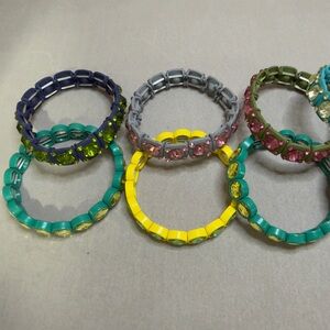 (All 8 bracelets) Colorful Beaded Bracelets Set